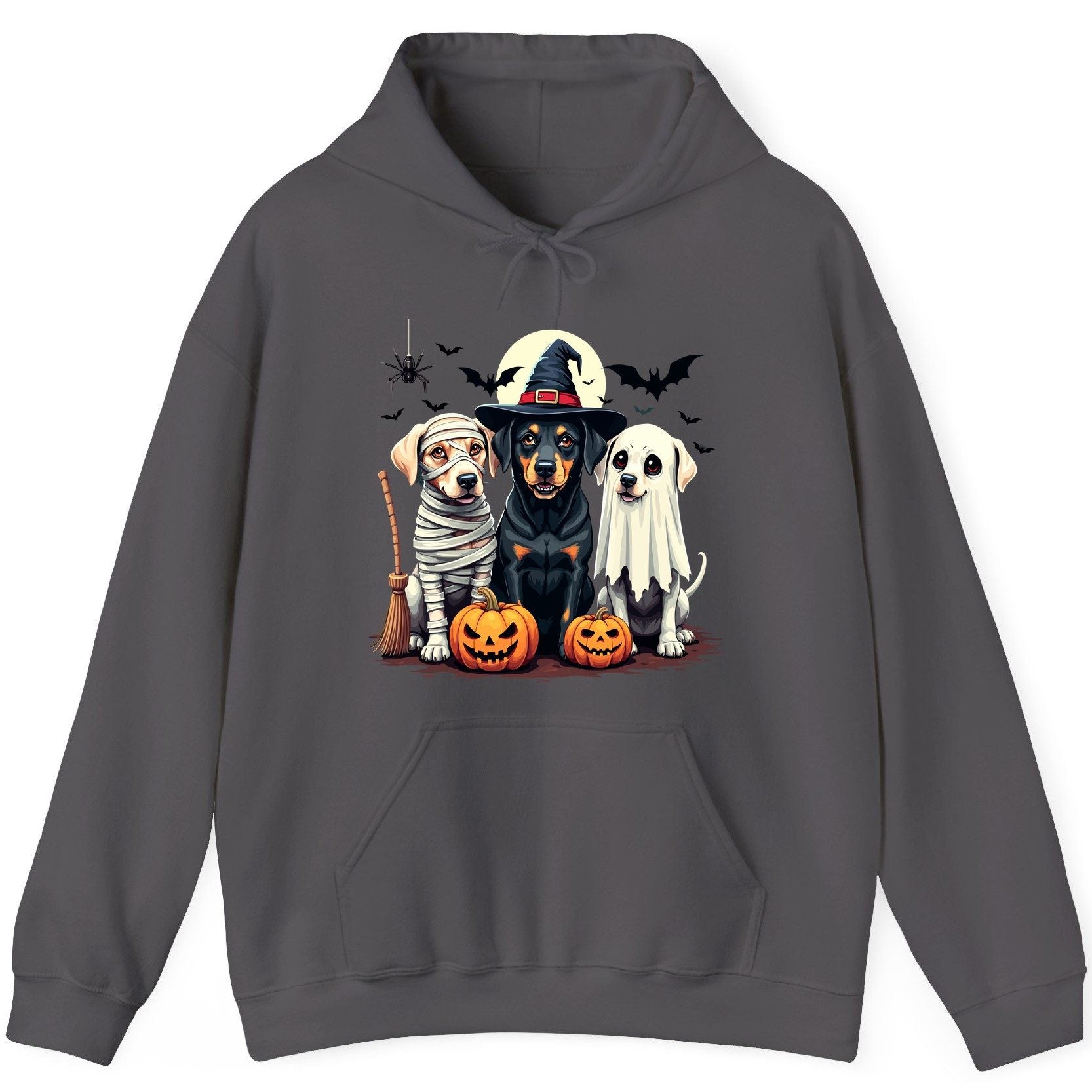 Halloween Dogs in Costumes dogs in Halloween costumes Hoodie Charcoal product mockup