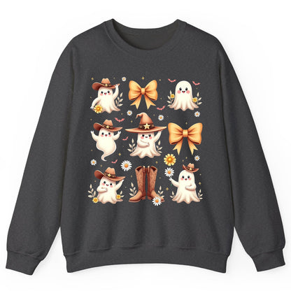 Boo Haw Cute Ghost cute ghost Sweatshirt Dark Heather product mockup