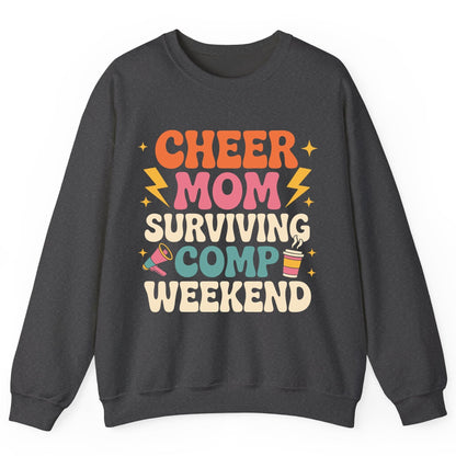 Cheer Mom Surviving Comp Weekend cheer mom Sweatshirt Dark Heather product mockup
