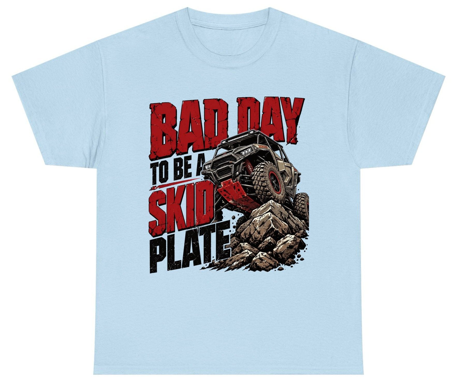 Bad Day to Be a Skid Plate Off-Roading Youth T-Shirt - product mockup - Light Blue