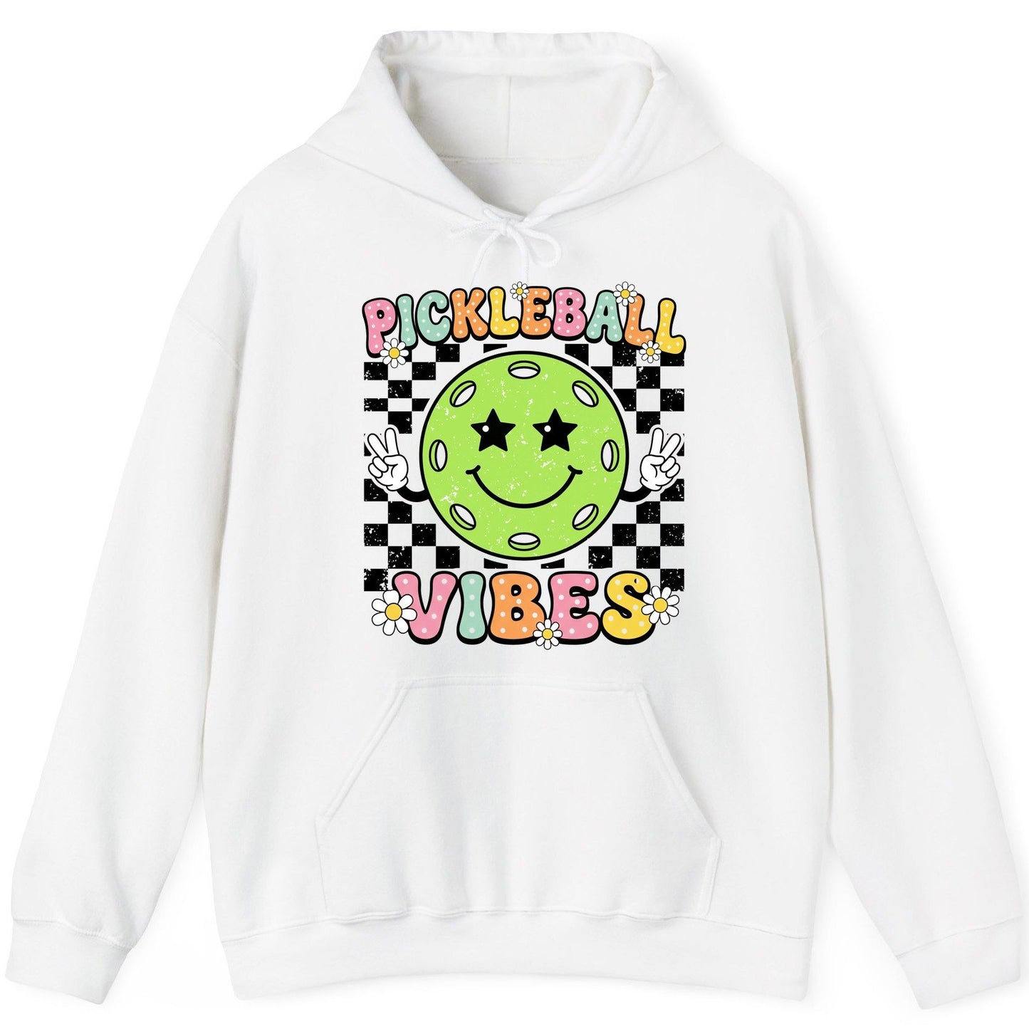 Pickleball Vibes pickleball Hoodie White product mockup
