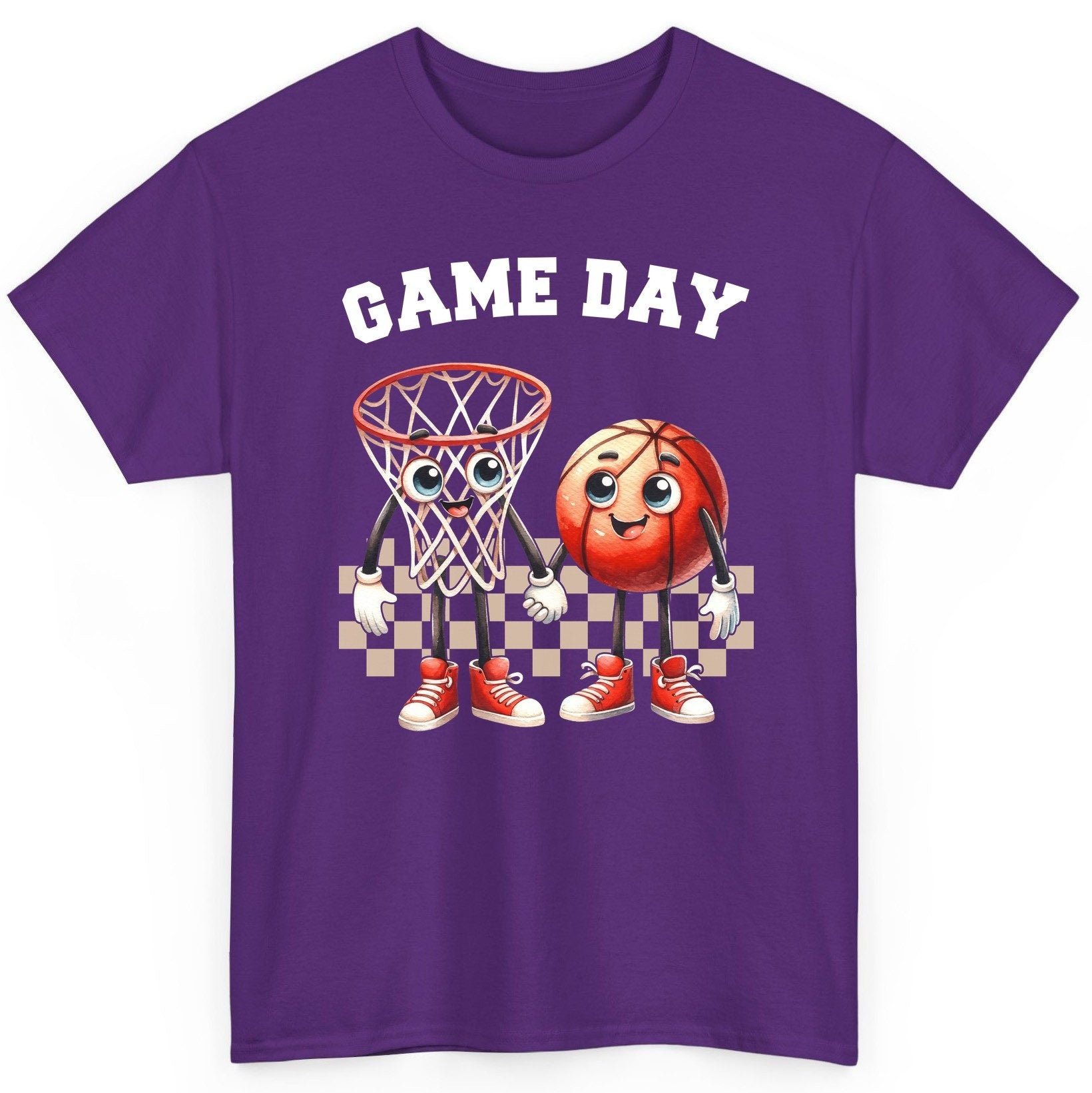 Game Day basketball T-Shirt Purple product mockup
