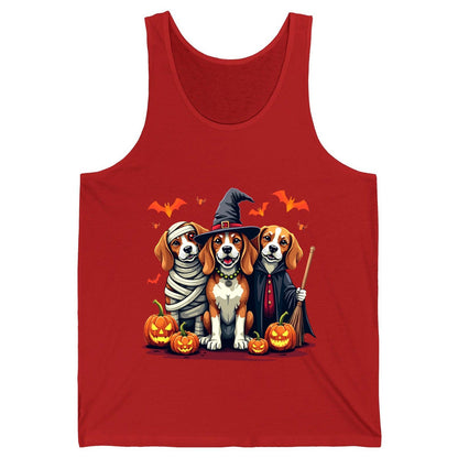 Halloween Beagles Costume beagles in Halloween costumes Tank Top Red product mockup
