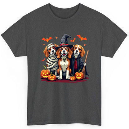 Halloween Beagles Costume beagles in Halloween costumes T-Shirt Dark Heather product mockup