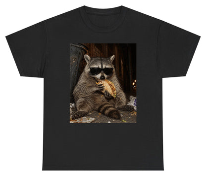 Raccoon Eating Taco Funny Animal Lovers Youth T-Shirt - product mockup - Black