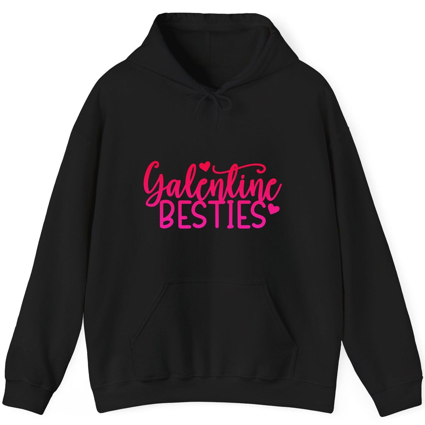 Galentine Besties galentine's day Hoodie Black product mockup