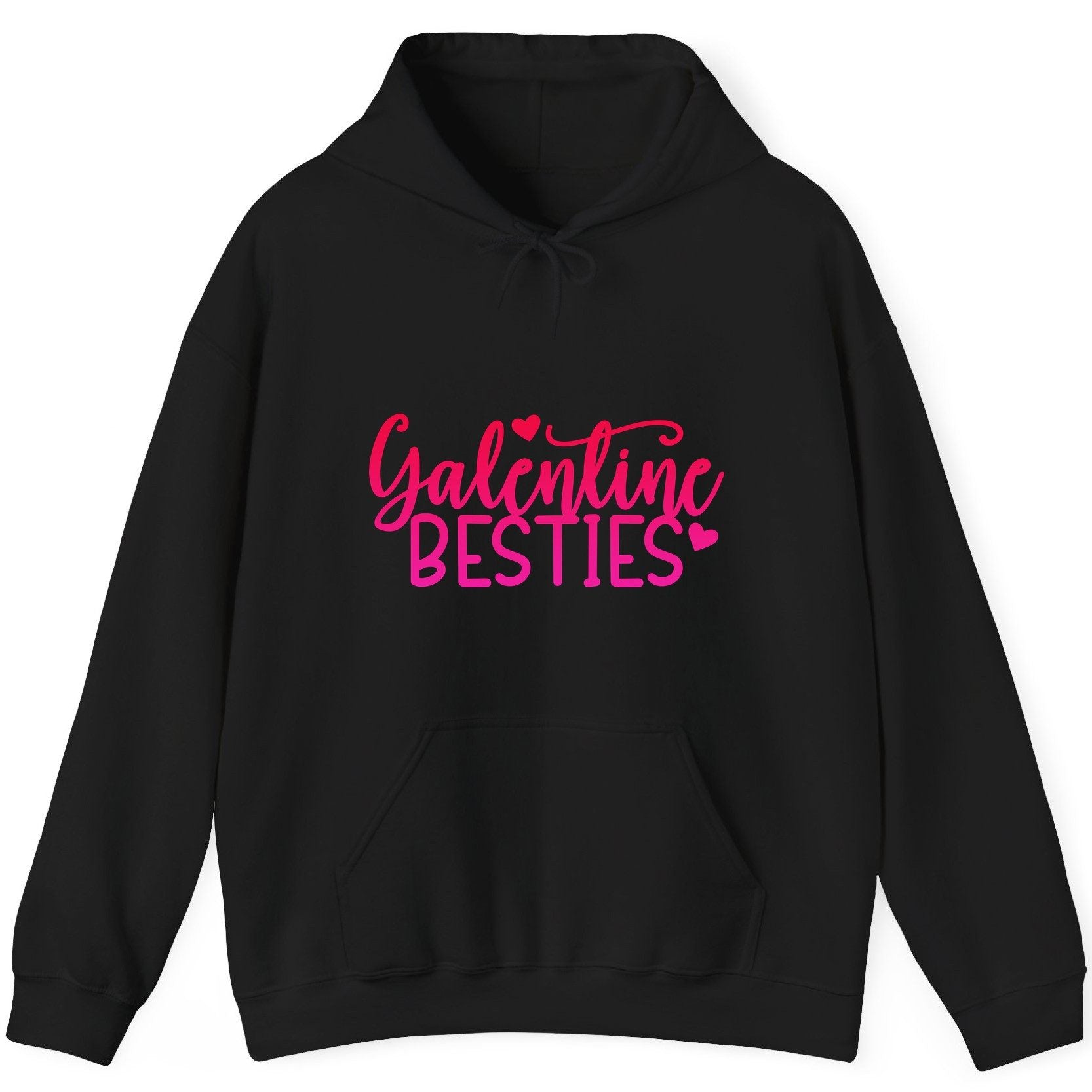 Galentine Besties galentine's day Hoodie Black product mockup