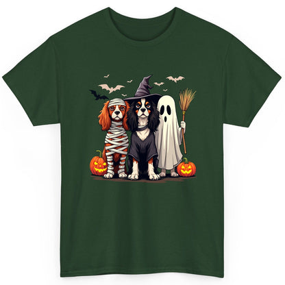 Cavalier Spaniel Halloween Dogs cavalier king charles spaniel T-Shirt Forest Green product mockup