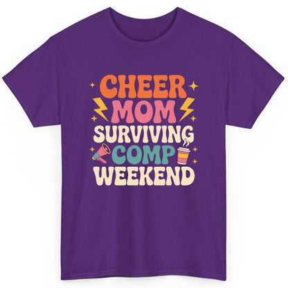 Cheer Mom Surviving Comp Weekend cheer mom T-Shirt Purple product mockup