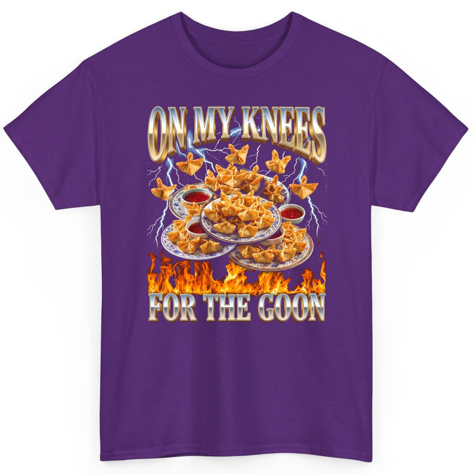 On My Knees for the Goon crab rangoon T-Shirt Purple product mockup