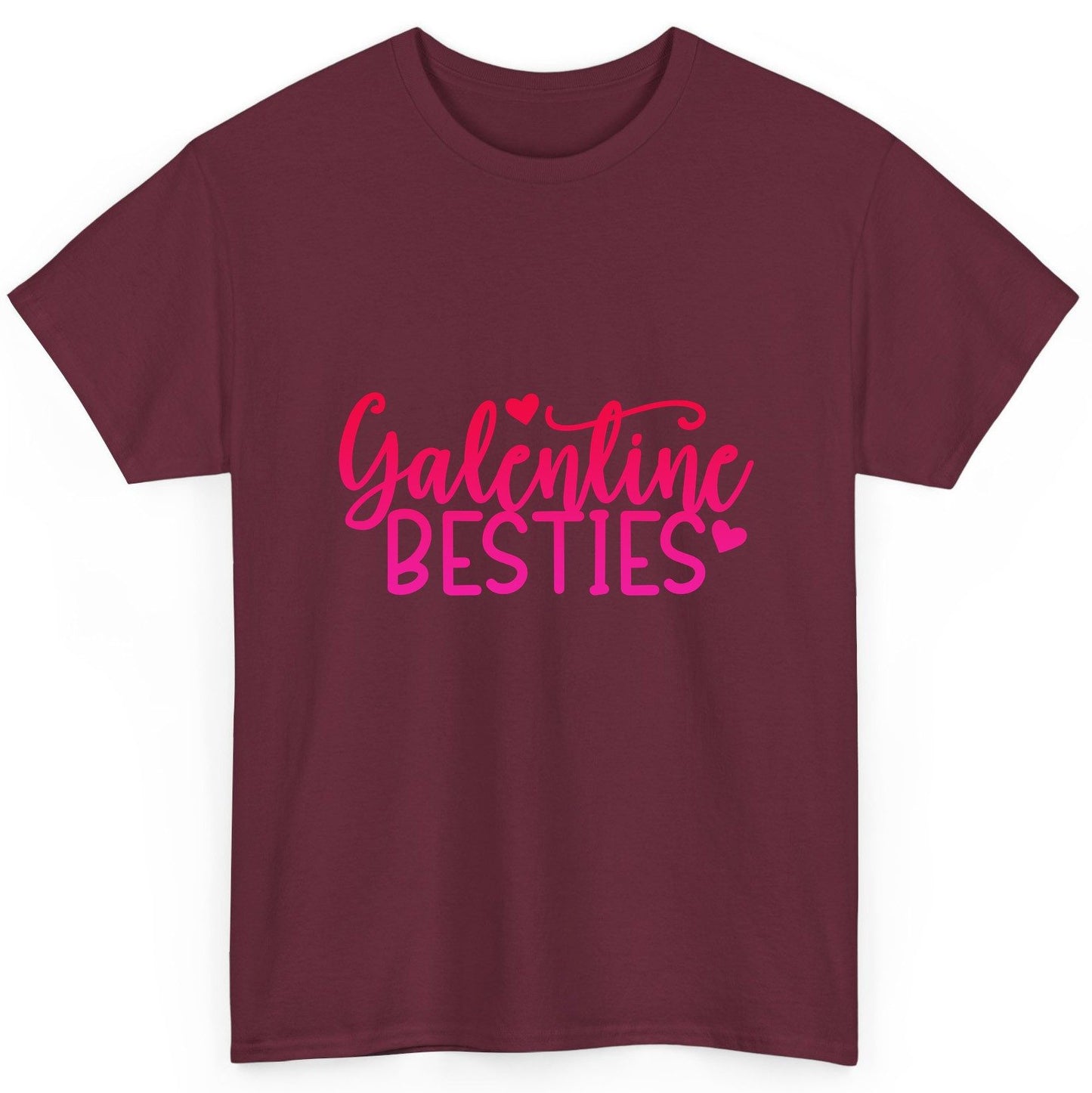 Galentine Besties galentine's day T-Shirt Maroon product mockup