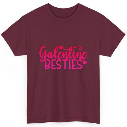 Galentine Besties galentine's day T-Shirt Maroon product mockup