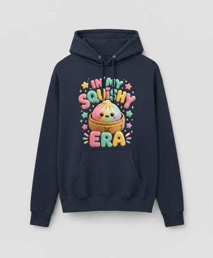 In My Squishy Era Cute Dumpling Hoodie - product mockup - Navy