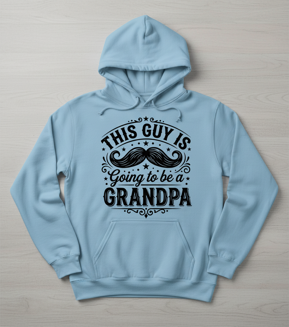 This Guy Is Going To Be A Grandpa Pregnancy Announcement Hoodie - Light Blue