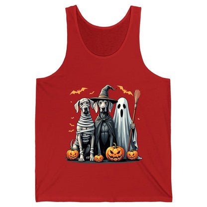 Halloween Weimaraner Dogs Halloween weimaraner dogs Tank Top Red product mockup