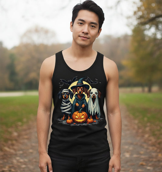 Dachshund Halloween Costumes dachshunds Tank Top Black lifestyle mockup