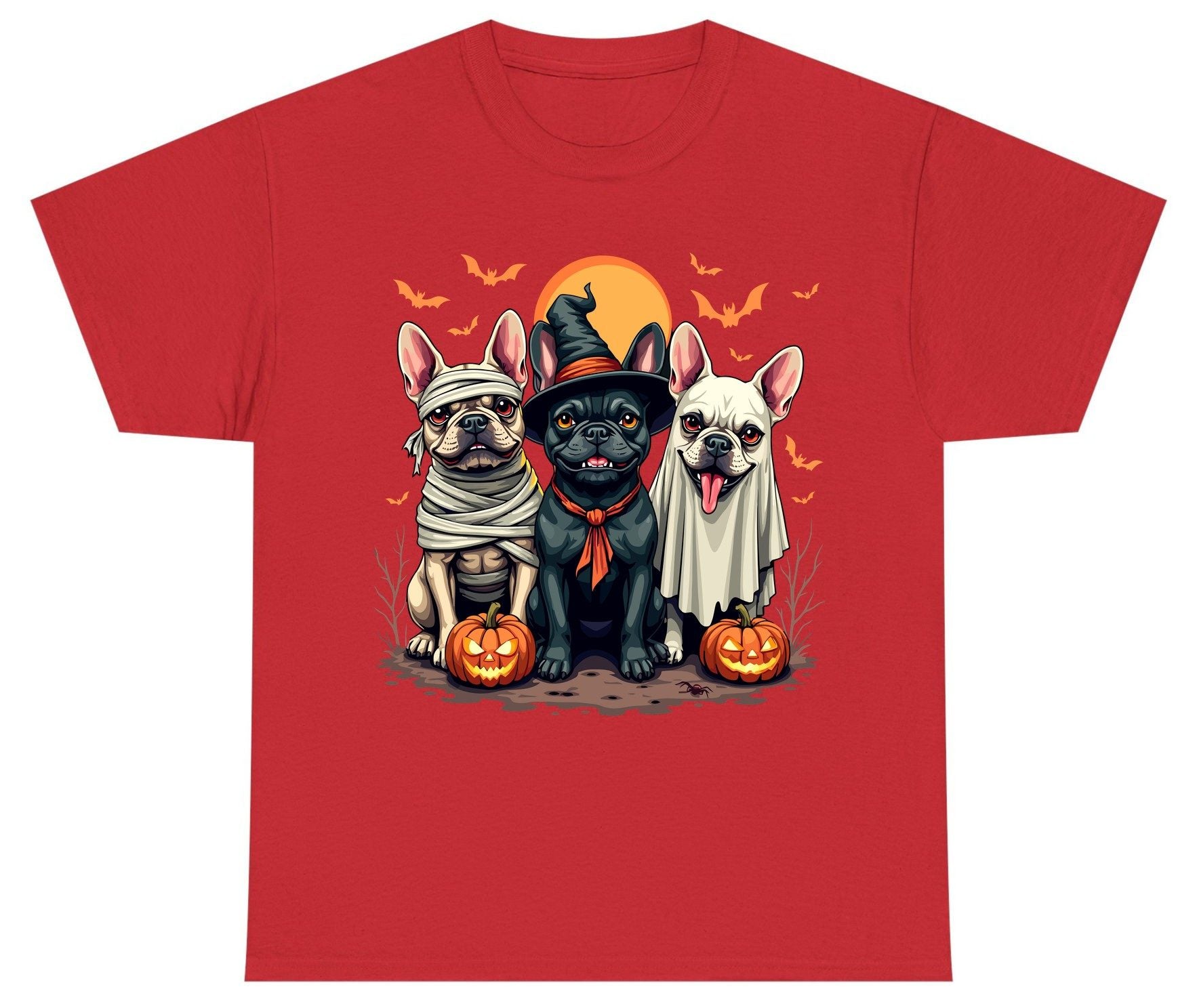 Halloween French Bulldogs Costumes french bulldogs Youth T-Shirt Red product mockup