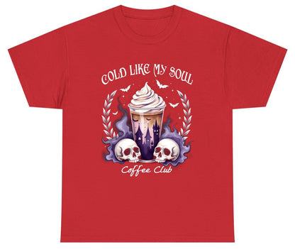 Cold Like My Soul Coffee Club gothic iced coffee Youth T-Shirt Red product mockup