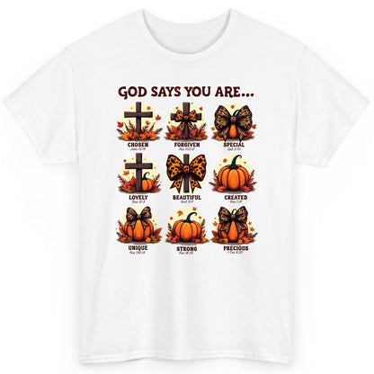 God Says You Are Chosen John 15 16, Forgiven Psa 103 12, Special Eph 2 10, Lovely Dan 12 3, Beautiful Eccl 3 11, Created Gen