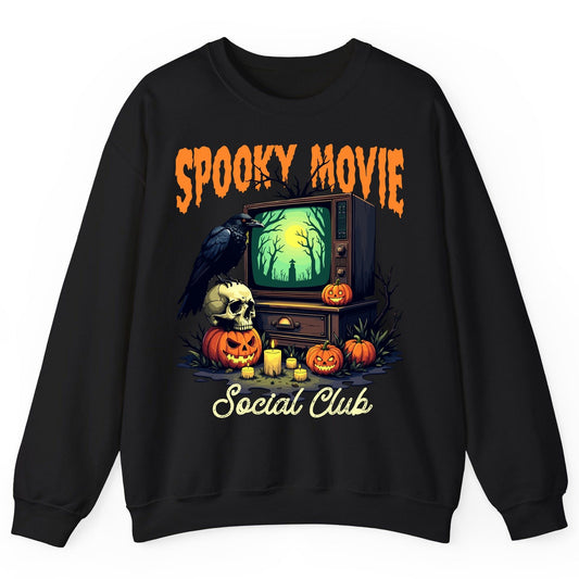 Spooky Movie Social Club Halloween Sweatshirt Black product mockup