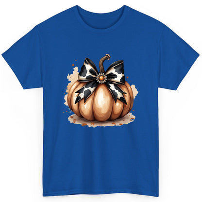 Cow Print Bow Pumpkin pumpkin T-Shirt Royal product mockup