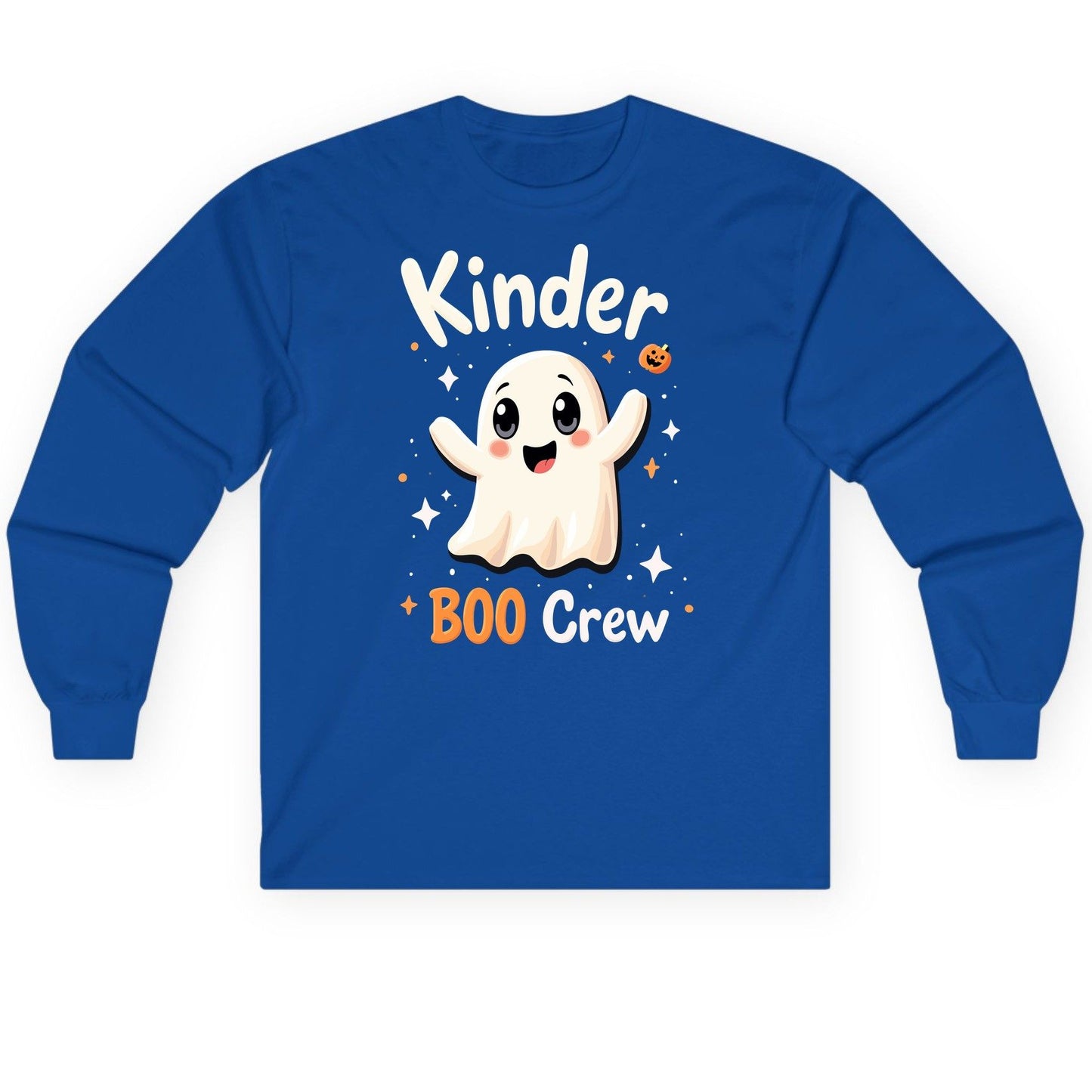 Kinder Boo Crew cute ghost Long Sleeve Tee Royal product mockup