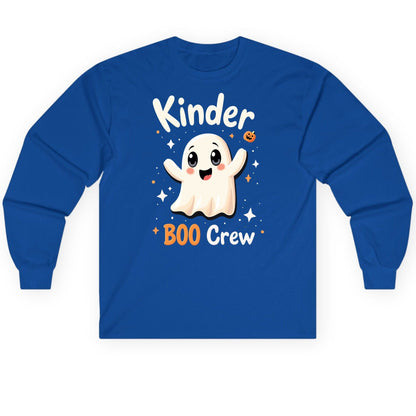 Kinder Boo Crew cute ghost Long Sleeve Tee Royal product mockup