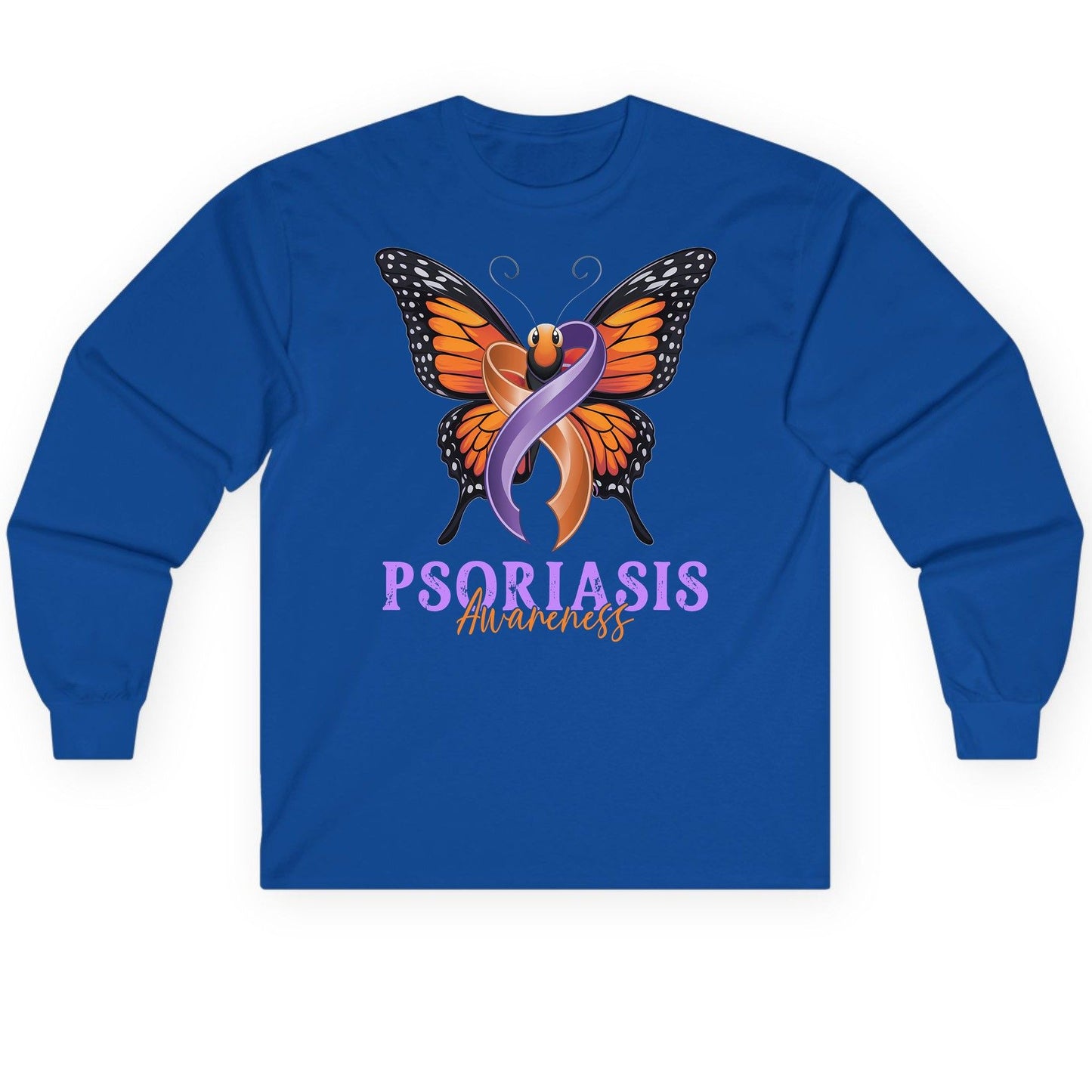 Psoriasis Awareness psoriasis awareness Long Sleeve Tee Royal product mockup