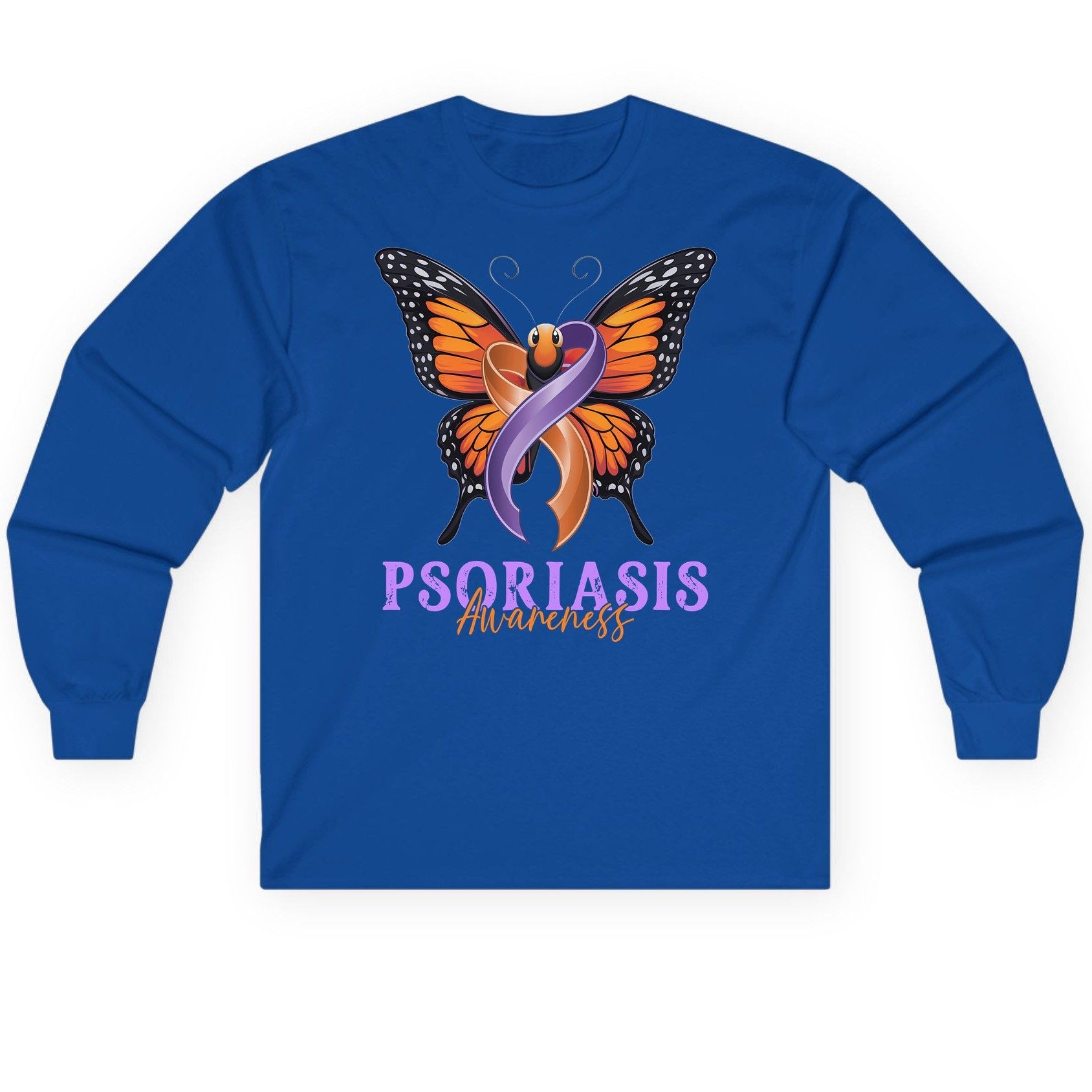 Psoriasis Awareness psoriasis awareness Long Sleeve Tee Royal product mockup