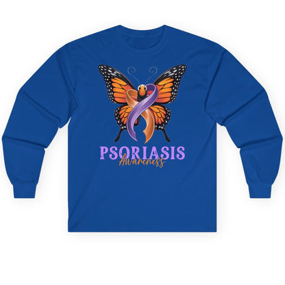 Psoriasis Awareness psoriasis awareness Long Sleeve Tee Royal product mockup