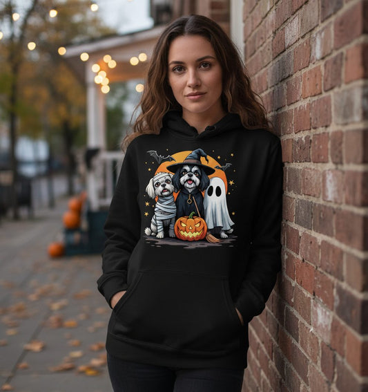 Halloween Dogs Costumes Halloween dogs Hoodie Black lifestyle mockup