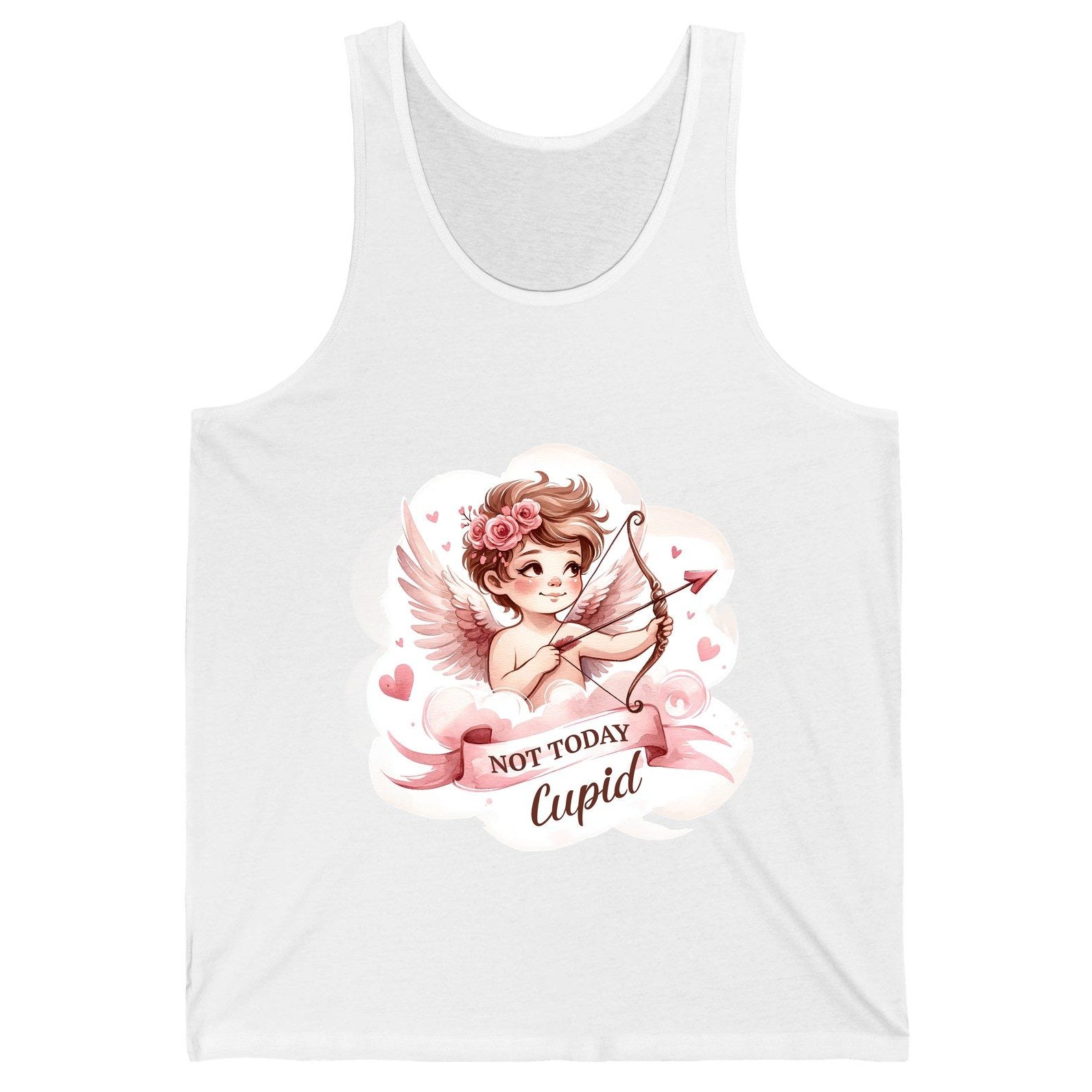 Not Today Cupid cupid Tank Top White product mockup