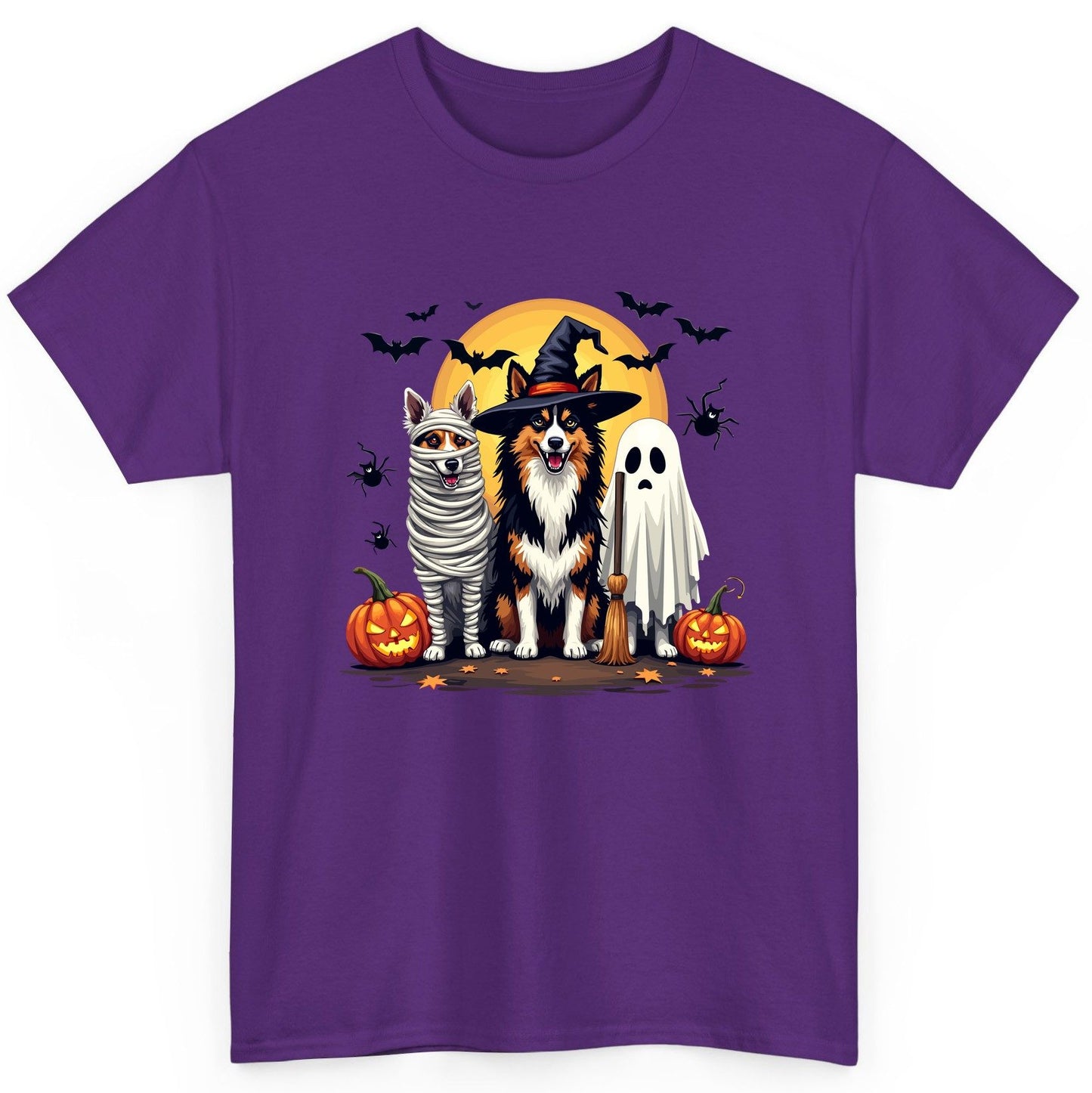 Halloween Dogs in Costumes Halloween dogs T-Shirt Purple product mockup