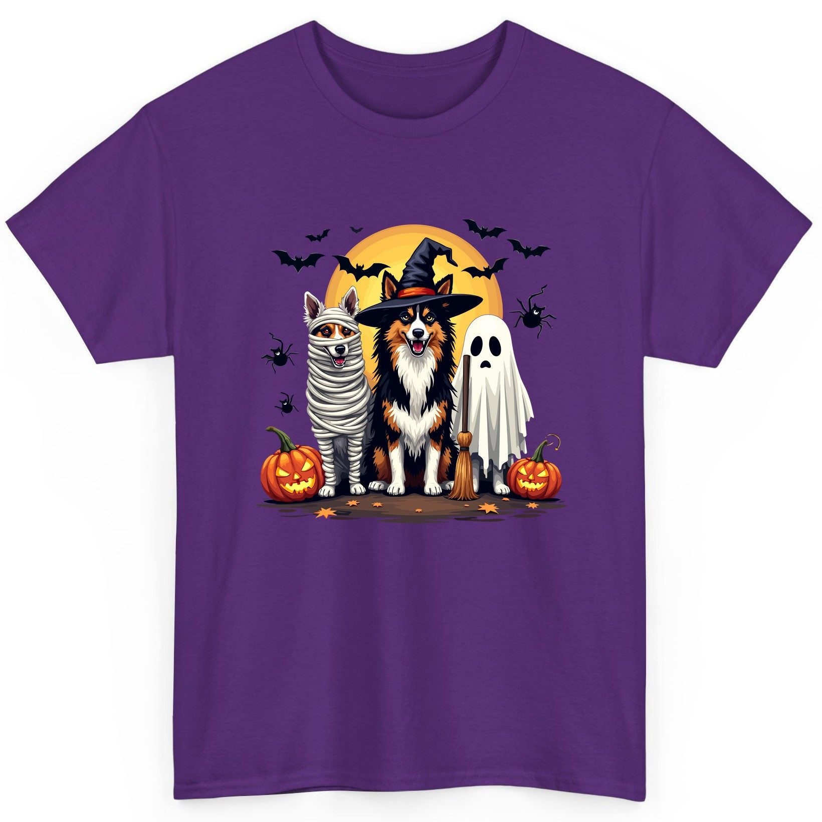 Halloween Dogs in Costumes Halloween dogs T-Shirt Purple product mockup
