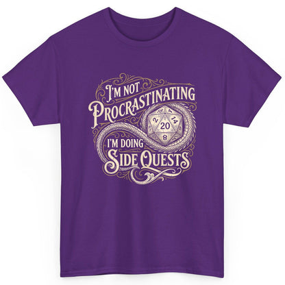 I'm Not Procrastinating I'm Doing Side Quests rpg gaming T-Shirt Purple product mockup
