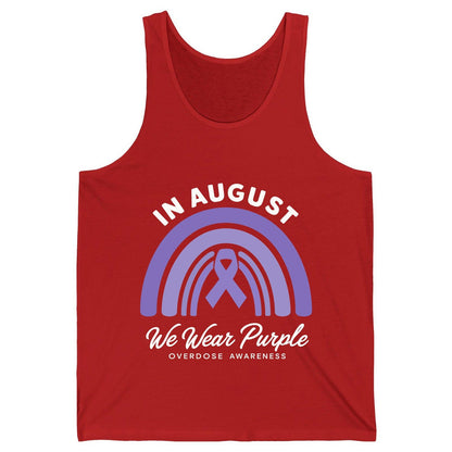 In August We Wear Purple Overdose Awareness overdose awareness Tank Top Red product mockup