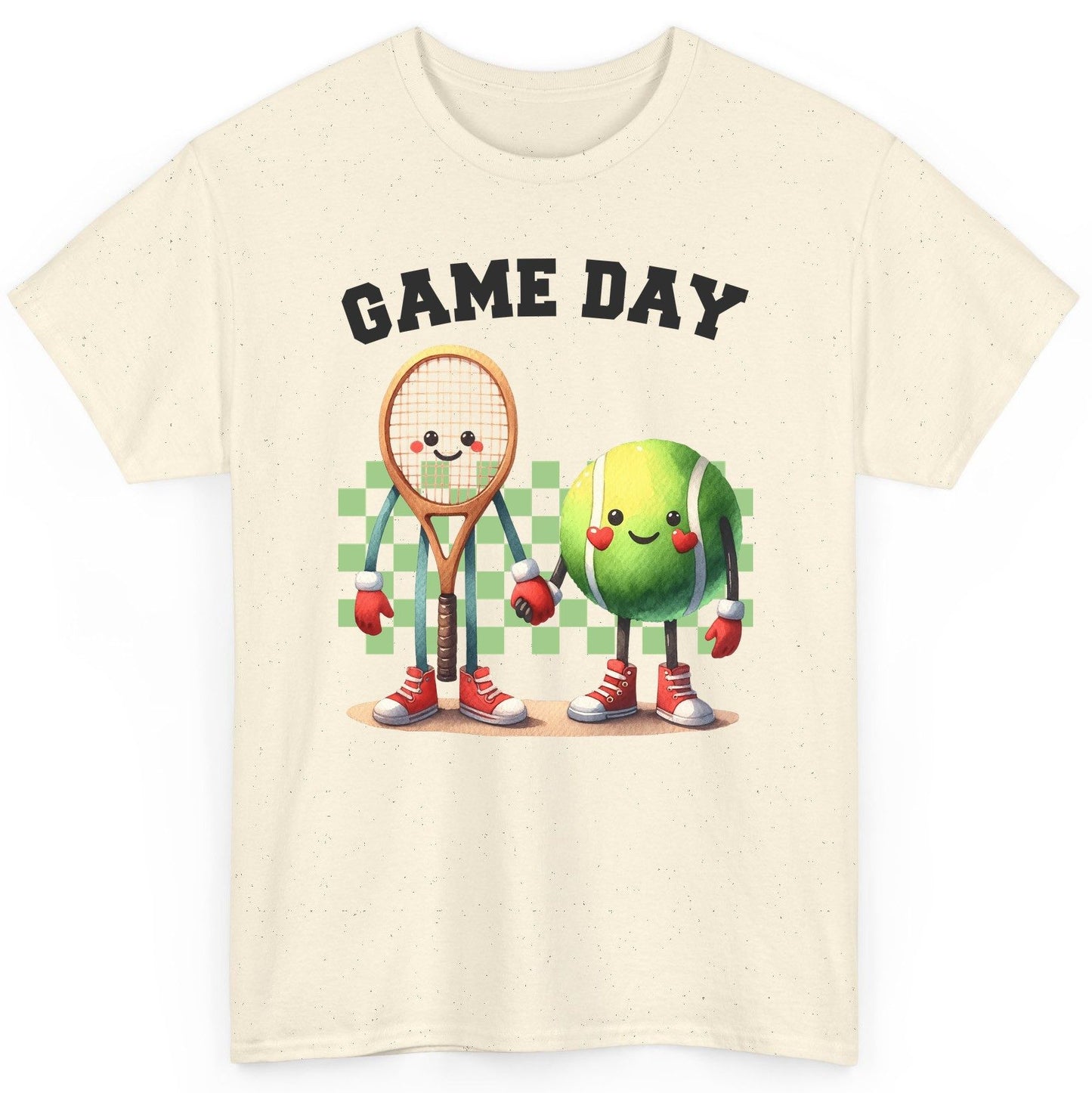 Game Day tennis T-Shirt Natural product mockup