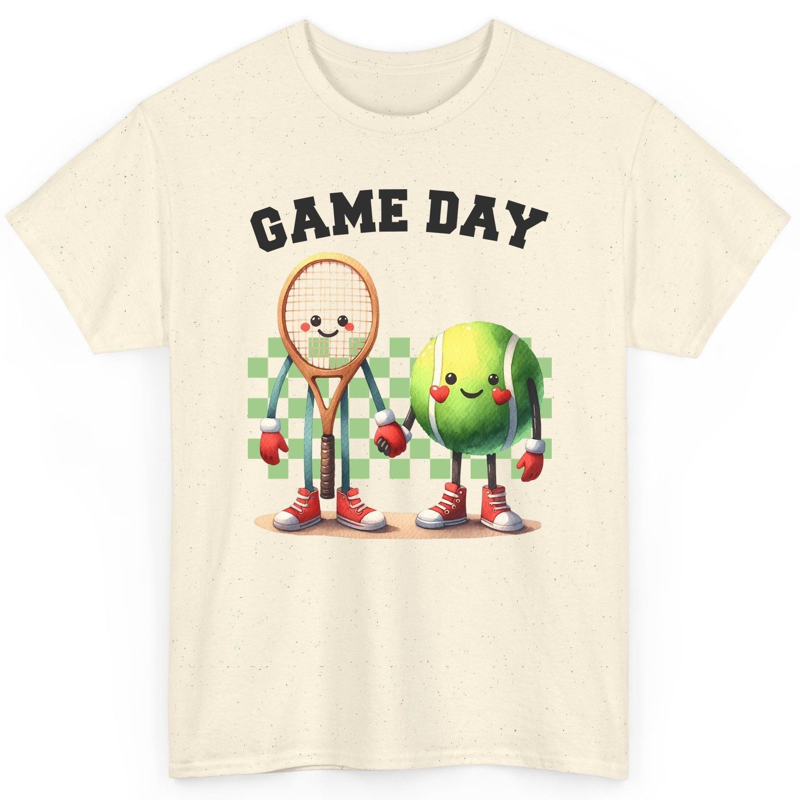 Game Day tennis T-Shirt Natural product mockup