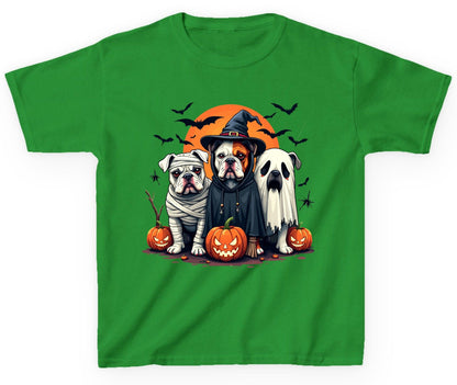 Halloween Bulldogs Costumes Halloween bulldogs Youth T-Shirt Irish Green product mockup