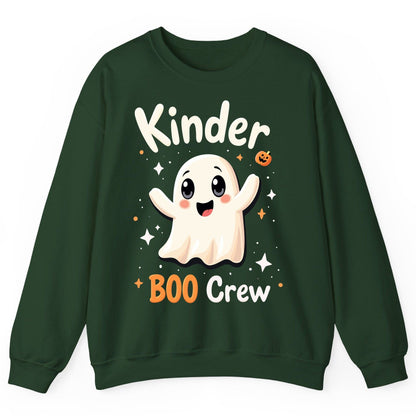 Kinder Boo Crew cute ghost Sweatshirt Forest Green product mockup