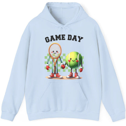 Game Day tennis Hoodie Light Blue product mockup