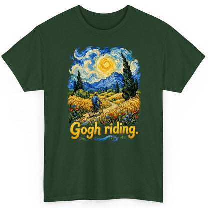 Gogh Riding van gogh art parody T-Shirt Forest Green product mockup