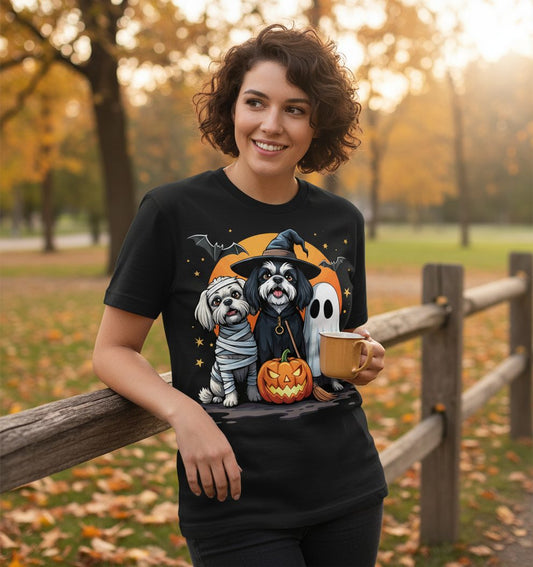 Halloween Dogs Costumes Halloween dogs T-Shirt Black lifestyle mockup