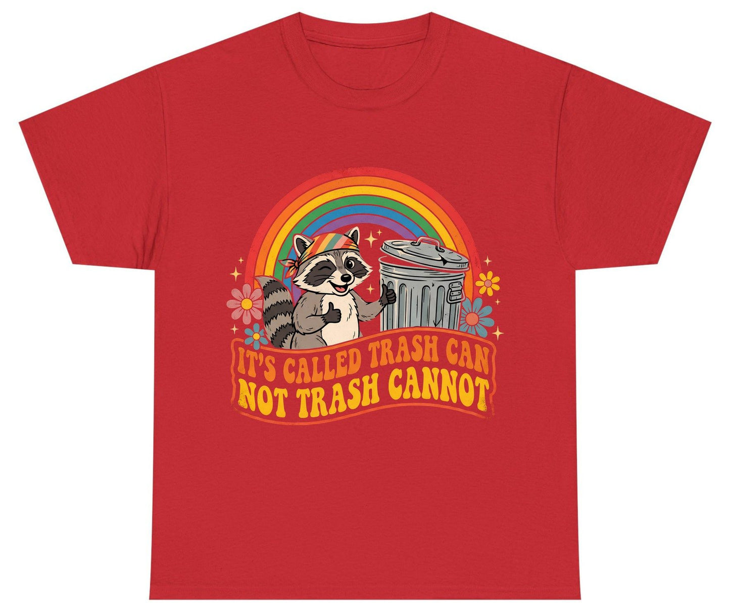 It's Called Trash Can Not Trash Cannot raccoon Youth T-Shirt Red product mockup