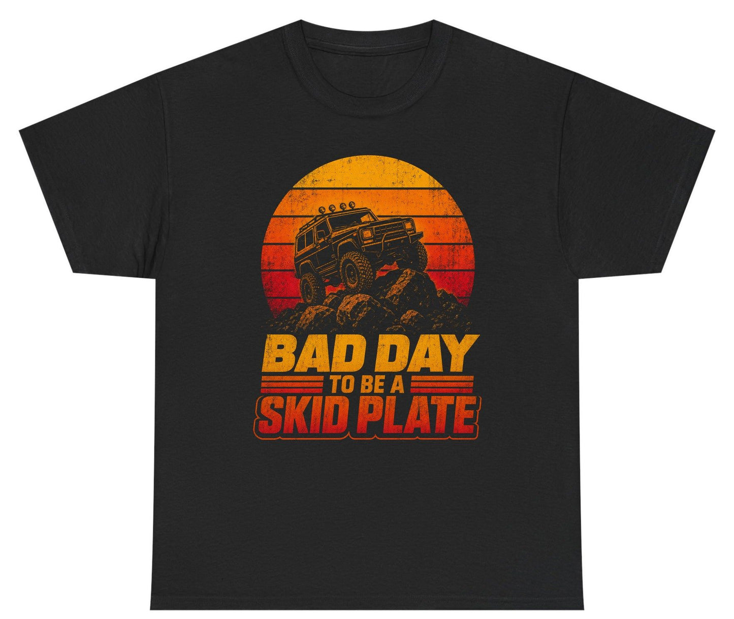 Bad Day to Be a Skid Plate Funny Off-Roading Youth T-Shirt - product mockup - Black
