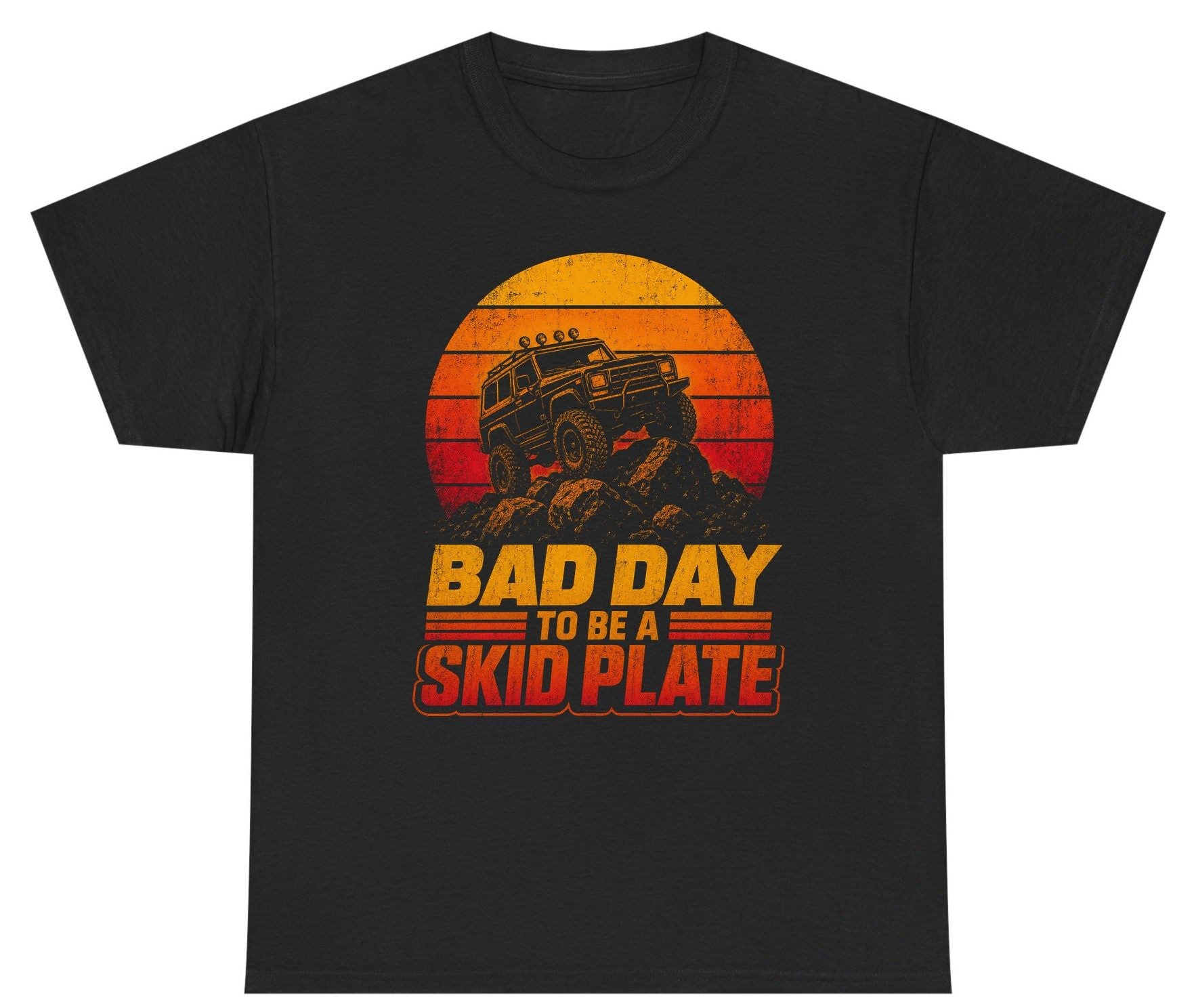 Bad Day to Be a Skid Plate Funny Off-Roading Youth T-Shirt - product mockup - Black