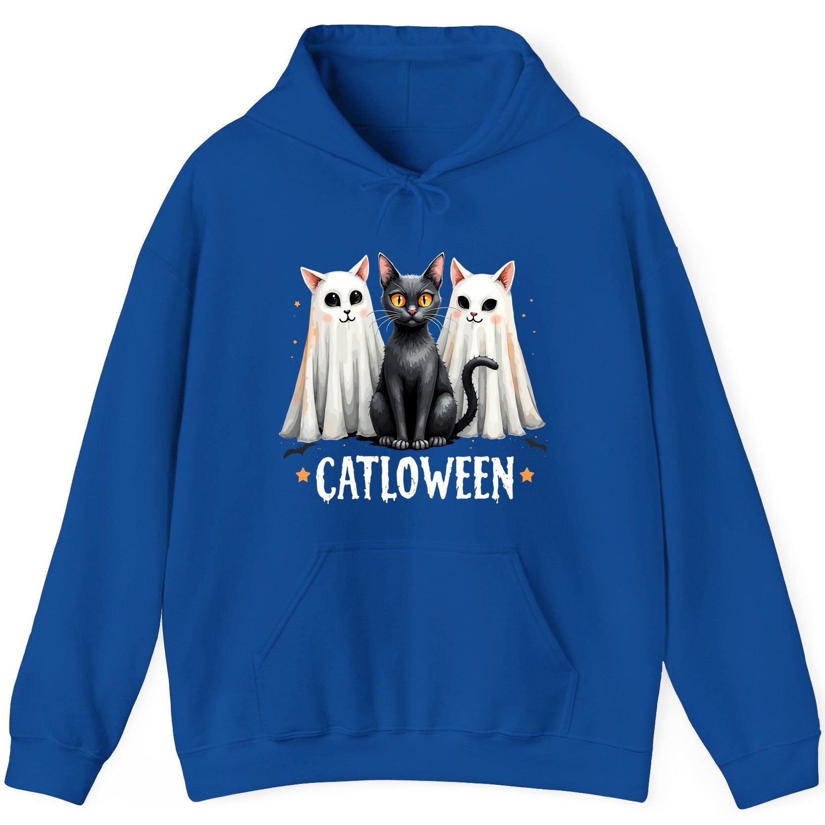 Catloween Halloween cats Hoodie Royal product mockup