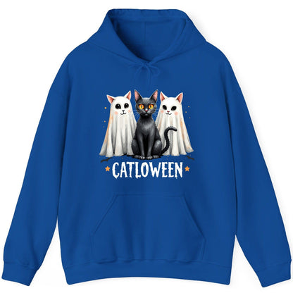 Catloween Halloween cats Hoodie Royal product mockup