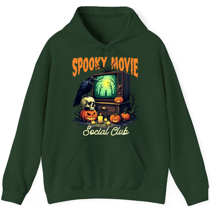 Spooky Movie Social Club Halloween Hoodie Forest Green product mockup