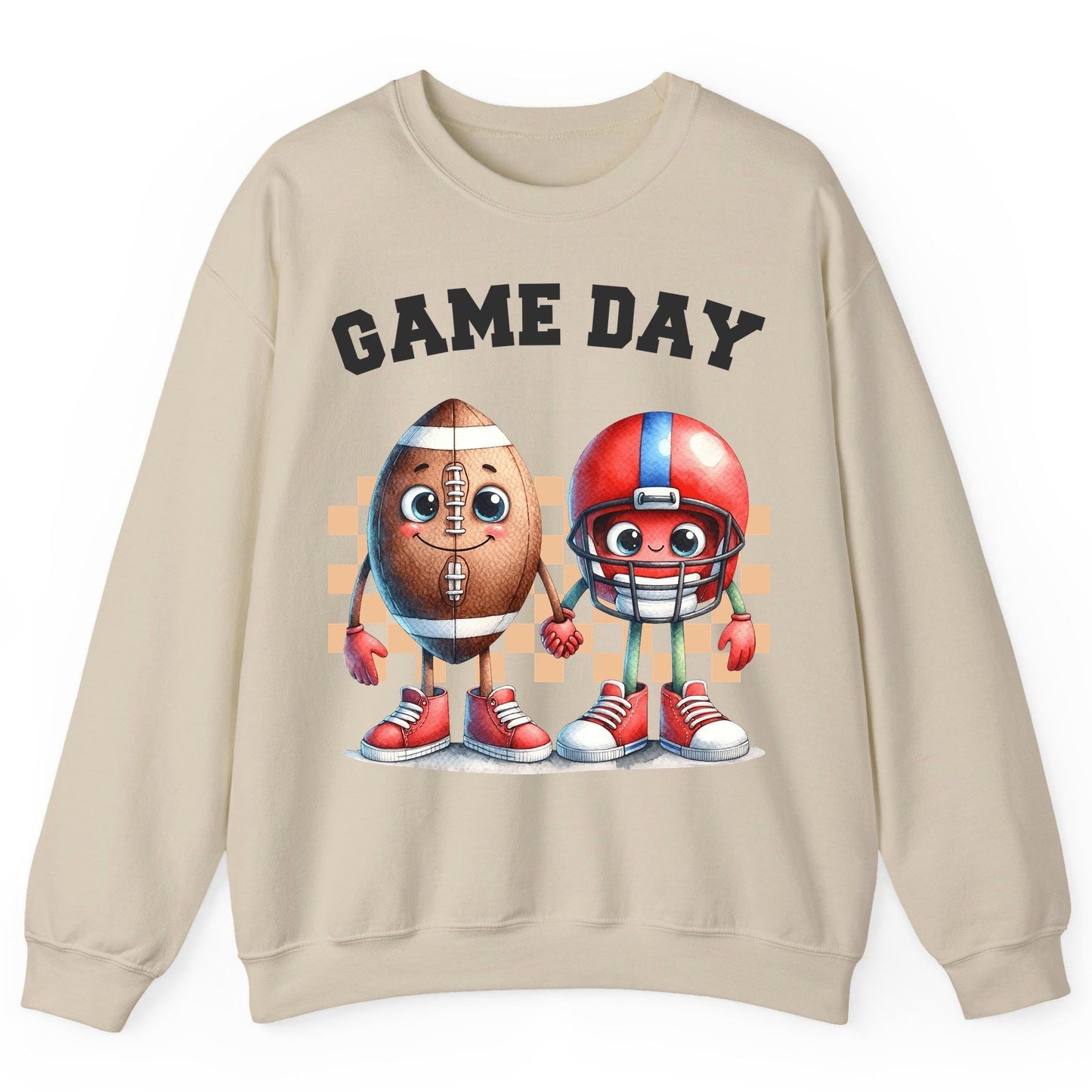Game Day american football Sweatshirt Sand product mockup